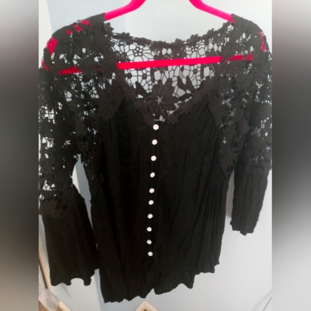 Black lace shirt